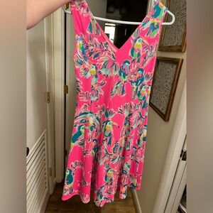 Lilly Pulitzer Pink Multi Floral V-Neck Mini Dress